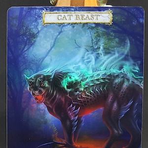 1x gettone modificato personalizzato Cat Beast FOIL LAMINATO