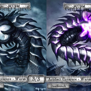 Artifact Wurms #1 TCG Tokens Custom Altered (2 tokens - 1 of each)