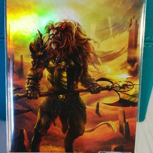 1x chat guerrier n°4 *LAMINÉ* Jeton modifié personnalisé