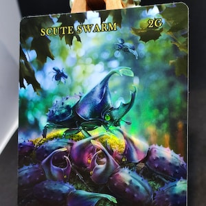 1x *LAMINATO CON FOGLIO* Gettone/Copia Scute Swarm personalizzato modificato