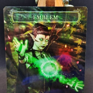 1x *FOIL LAMINATED* Nissa, Vital Force Emblem #1 Custom Altered