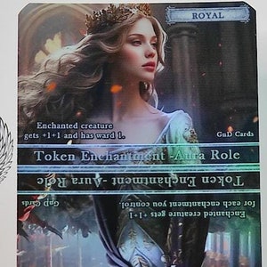 Koninklijk/deugdzaam #1 Rol *Met folie gelamineerd* TCG-token aangepast aangepast