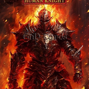 Red Human Knight #1 TCG Token Custom Altered