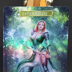 1x Elf Knight #2 *FOIL LAMINATED* Custom Altered Token
