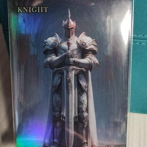 1x Cavaliere n. 16 *LAMINATO CON FOGLIO* Gettone modificato personalizzato