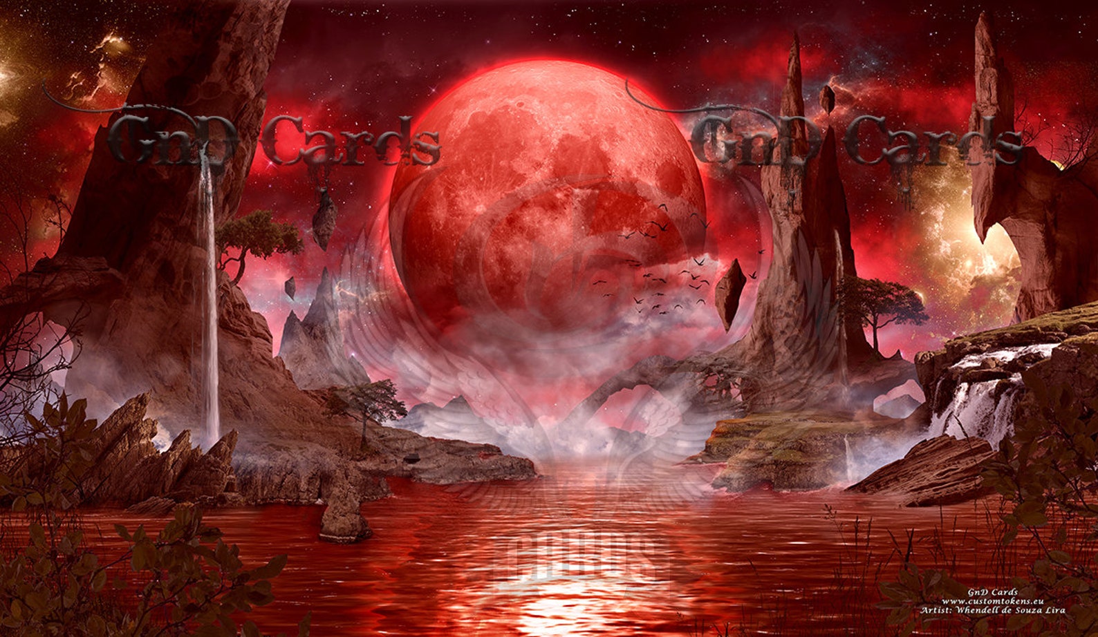 Custom Playmat blood Moon MTG Etsy