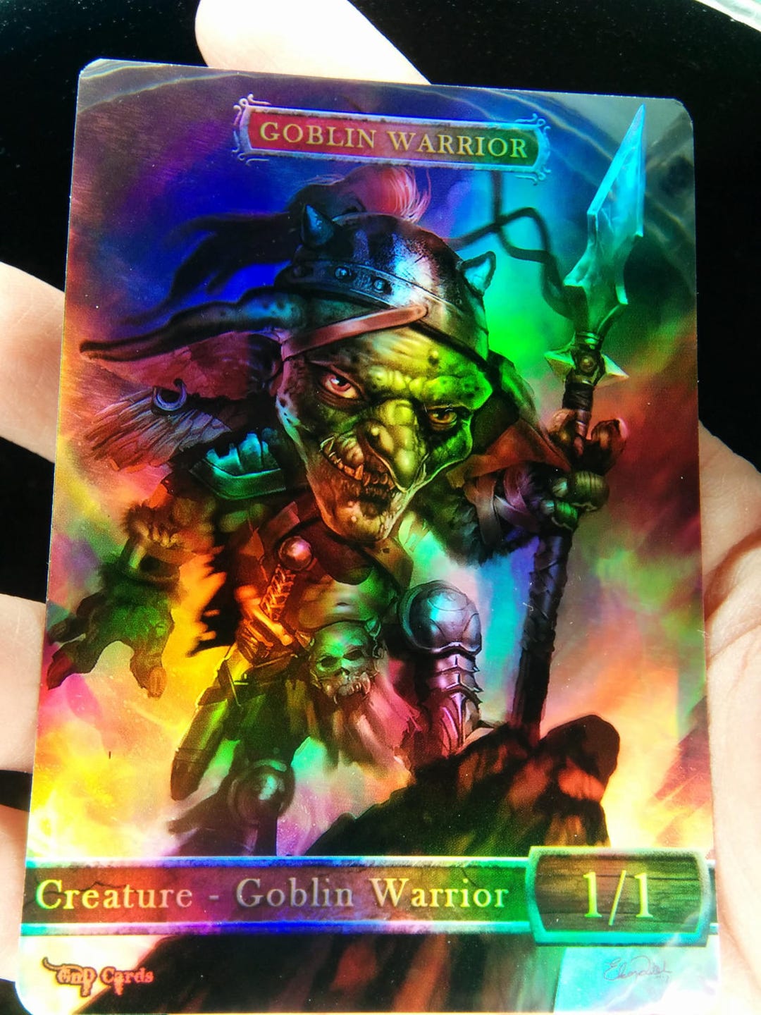 1x *foil* Goblin Warrior Custom Altered Token - Etsy