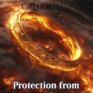 L'Unico Anello Promemoria/Segnalino TCG Carta modificata personalizzata