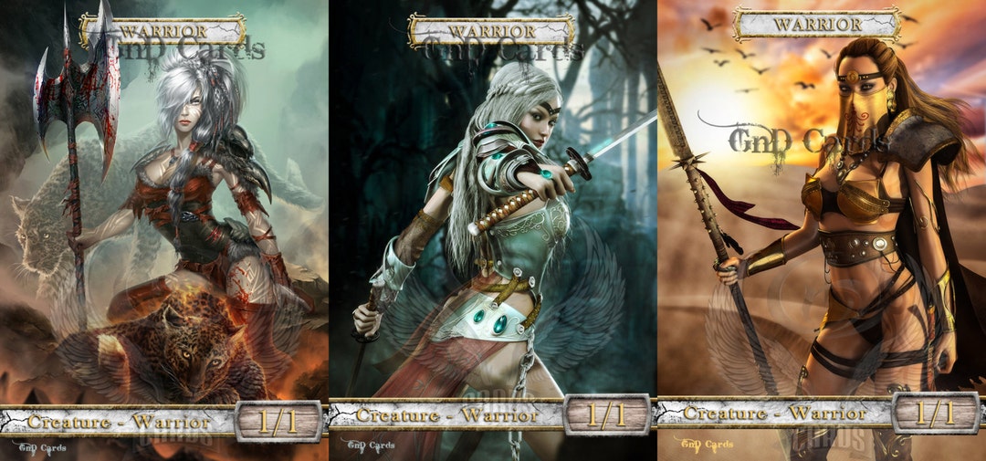 Warrior Pack TCG Tokens Custom Altered - Etsy