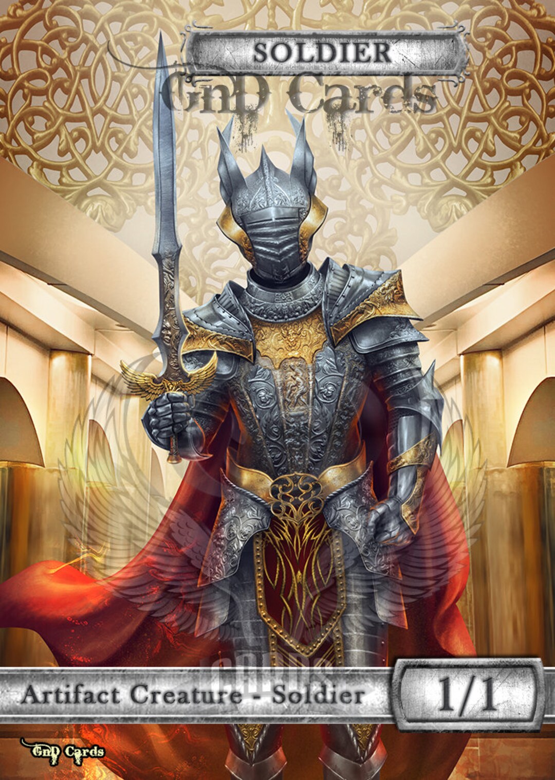 3x Artifact Soldier 22 Custom Altered Tokens Etsy