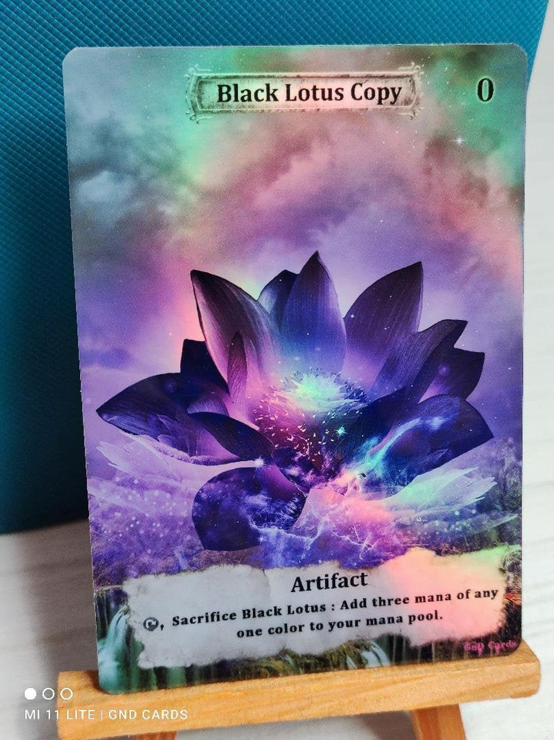 1x *foil* Black Lotus COPY/TOKEN Custom Altered (for Garth One-eye