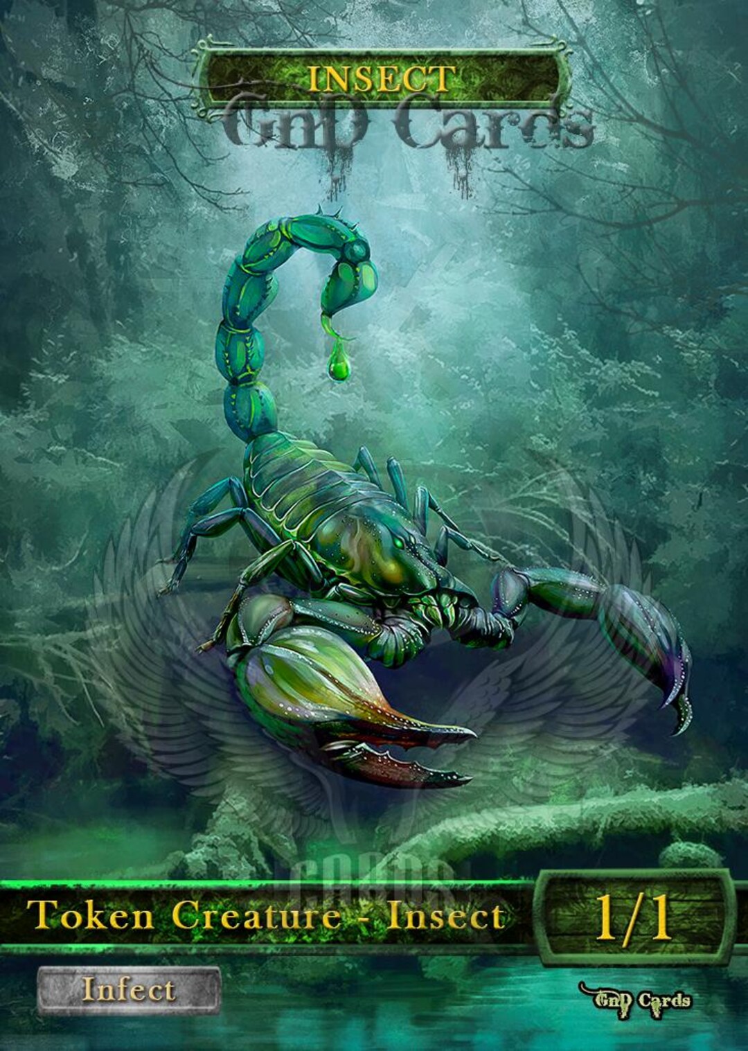 Insect #4 Infect TCG Token Custom Altered - Etsy