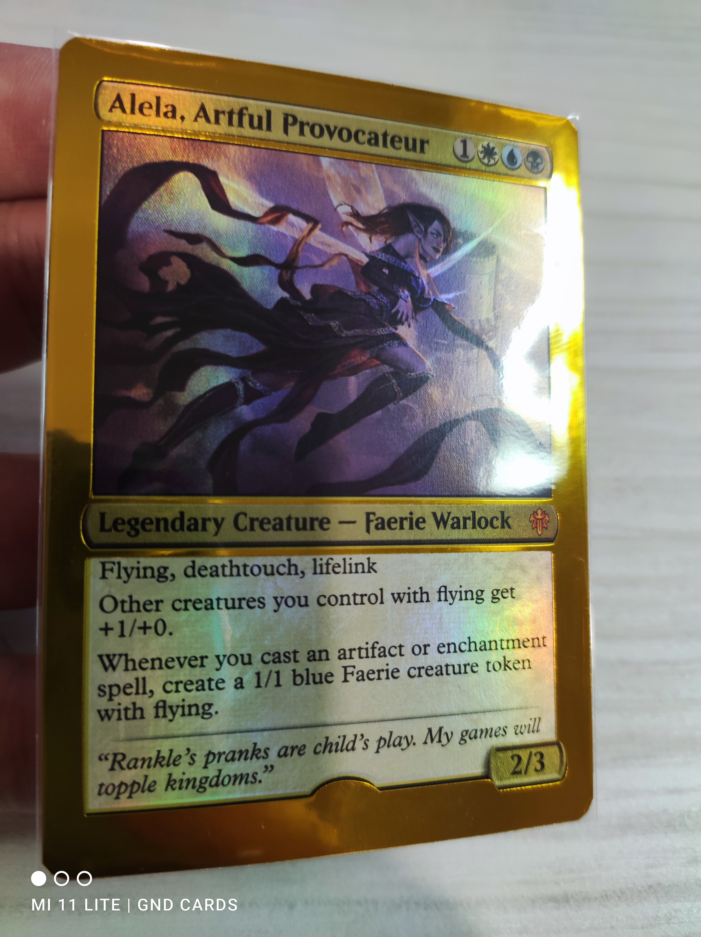 1x Foil Altered Gold Vinyl Frame Alela Artful Provocateur *ships