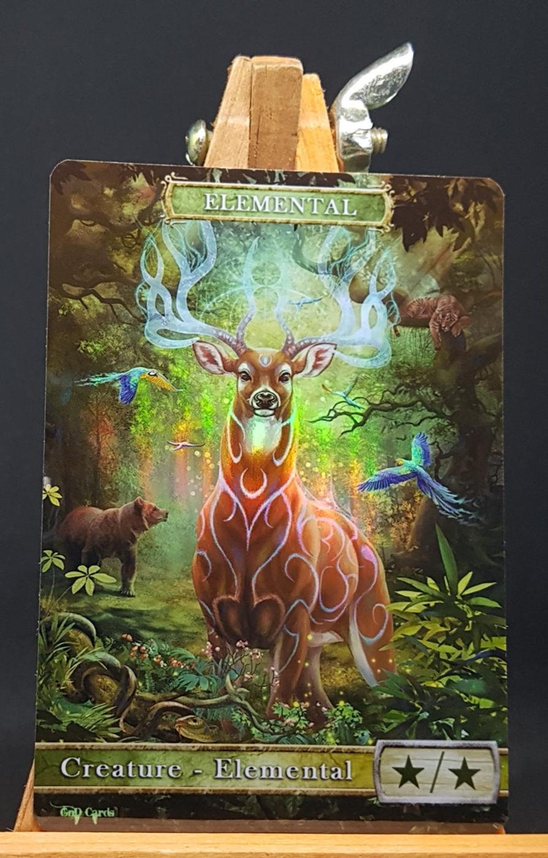 1x G/W Elemental 5 FOIL LAMINATED Custom Altered Token - Etsy