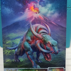 1x Bestia n. 12 (per Godsire) *LAMINATO CON FOGLIO* Gettone modificato personalizzato