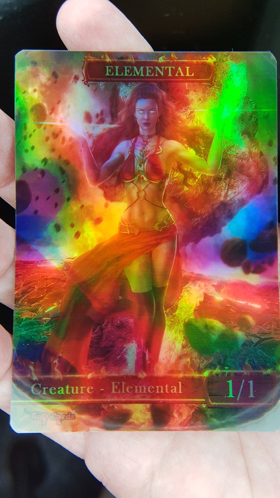 1x R//G Elemental #2 *FOIL LAMINATED* Custom Altered Token