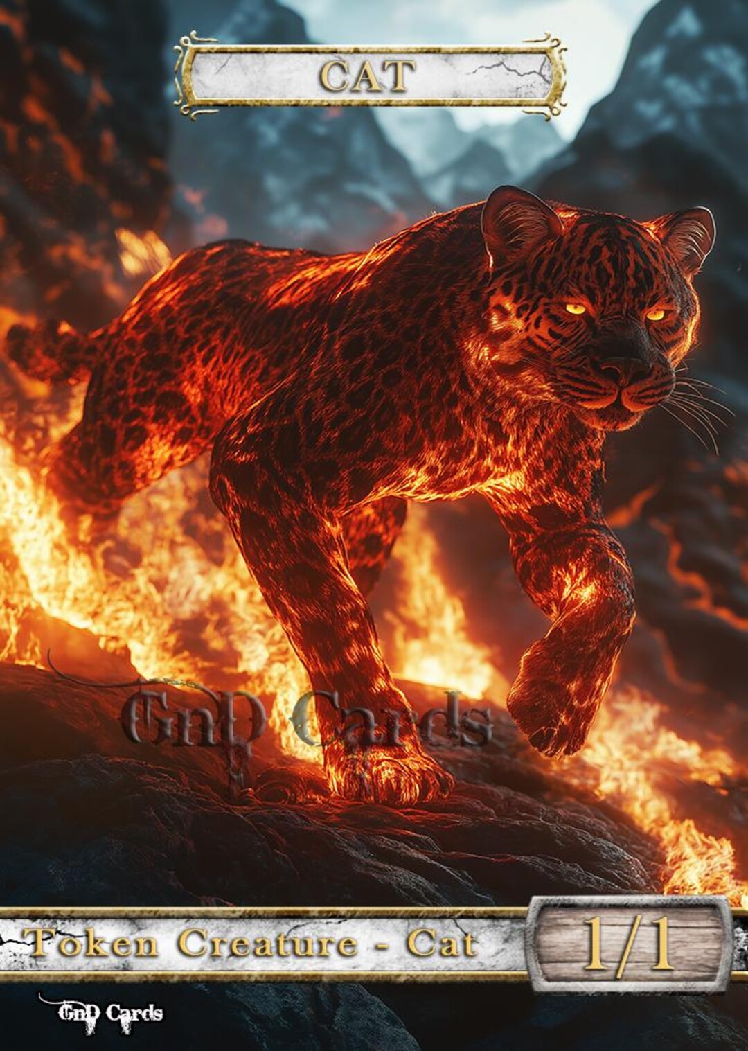Cat 15 TCG Token Custom Altered for Ocelot Pride - Etsy