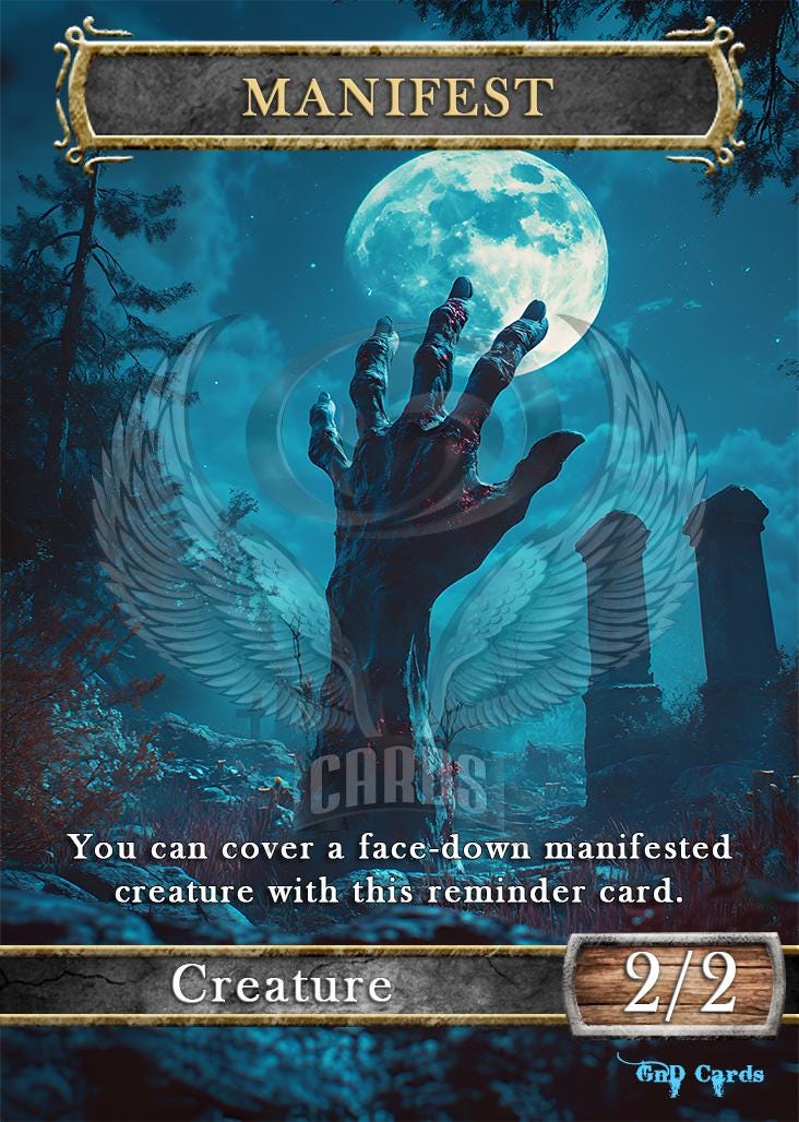 mtg manifest double faced cards Manifest // Copy Double-Sided Token [Streets of New Capenna Commander