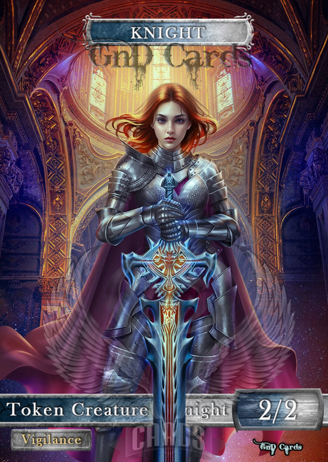 Knight #9 UW TCG Token Custom Altered - Etsy