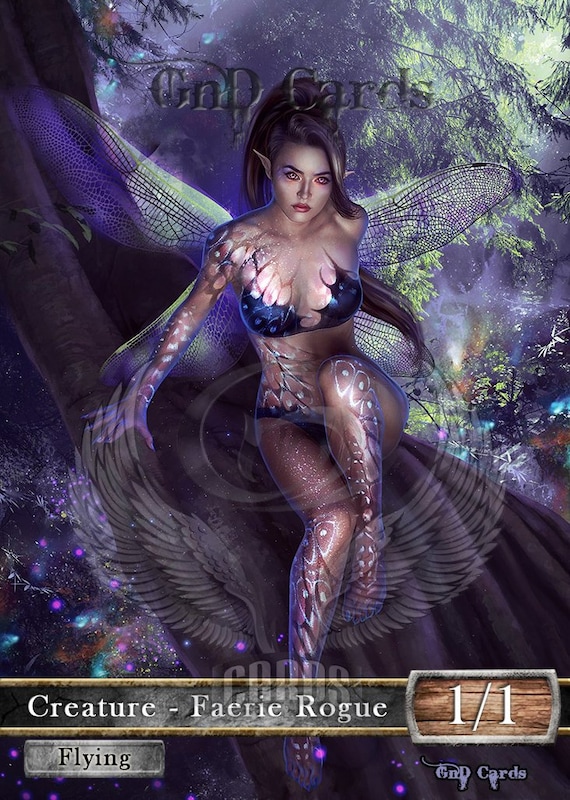 3x Faerie Rogue #2 Custom Altered Tokens MTG for Bitterblossom