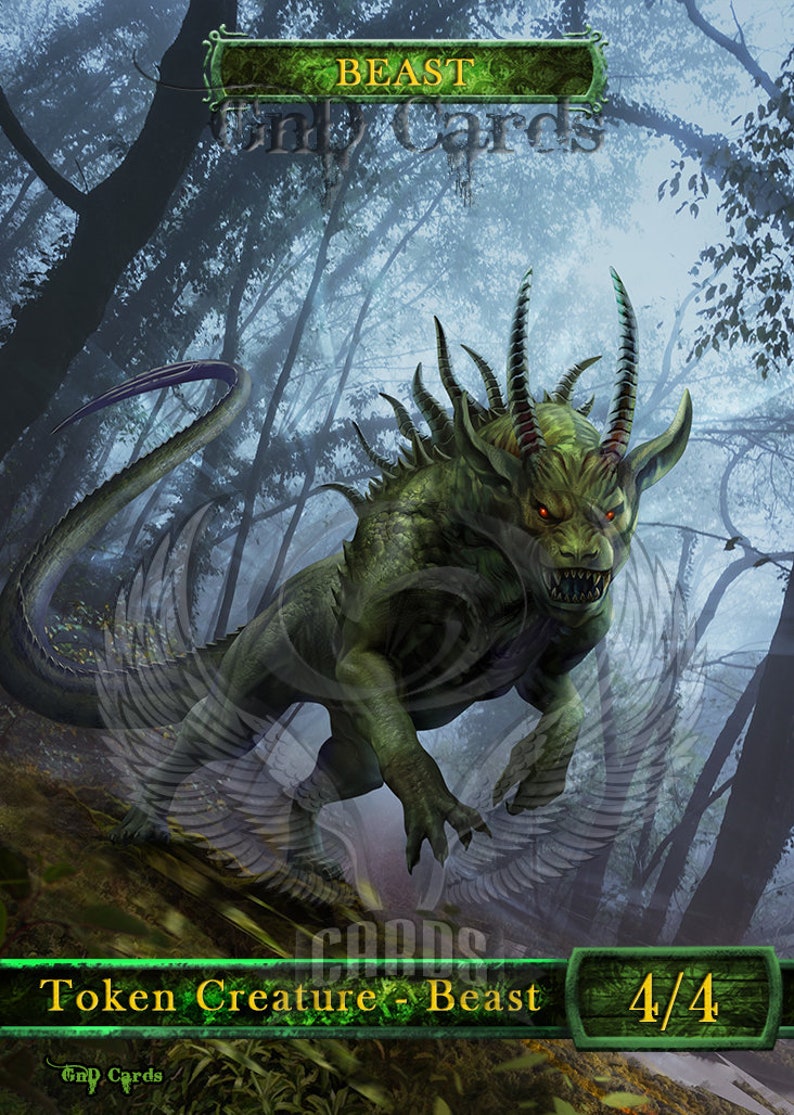 3x Beast 11 Custom Altered Tokens Etsy