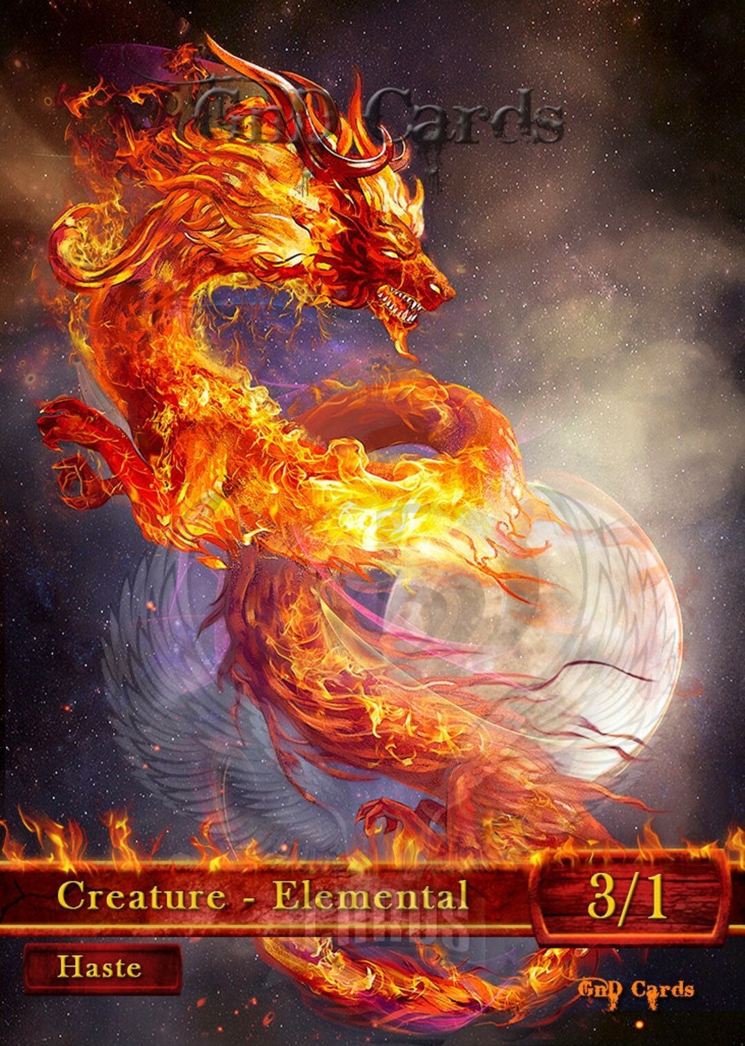 Red Elemental #8 TCG Token Custom Altered - Etsy UK