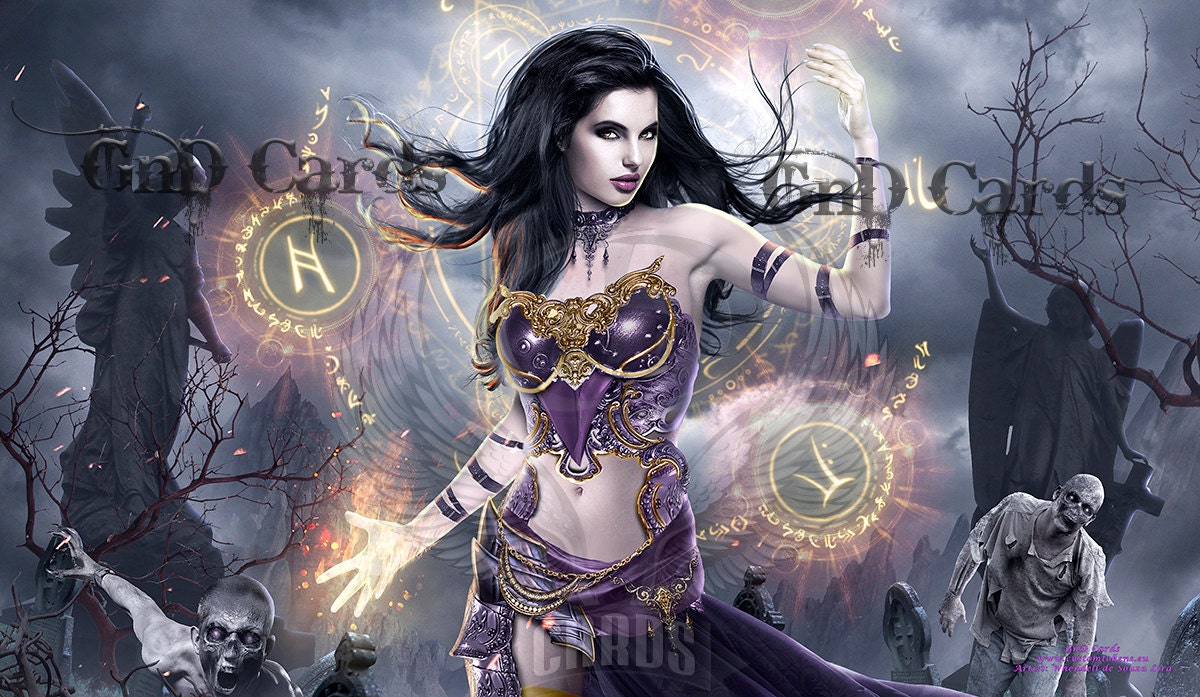 Custom Playmat Necromancer 2 Custom Playmat MTG Etsy