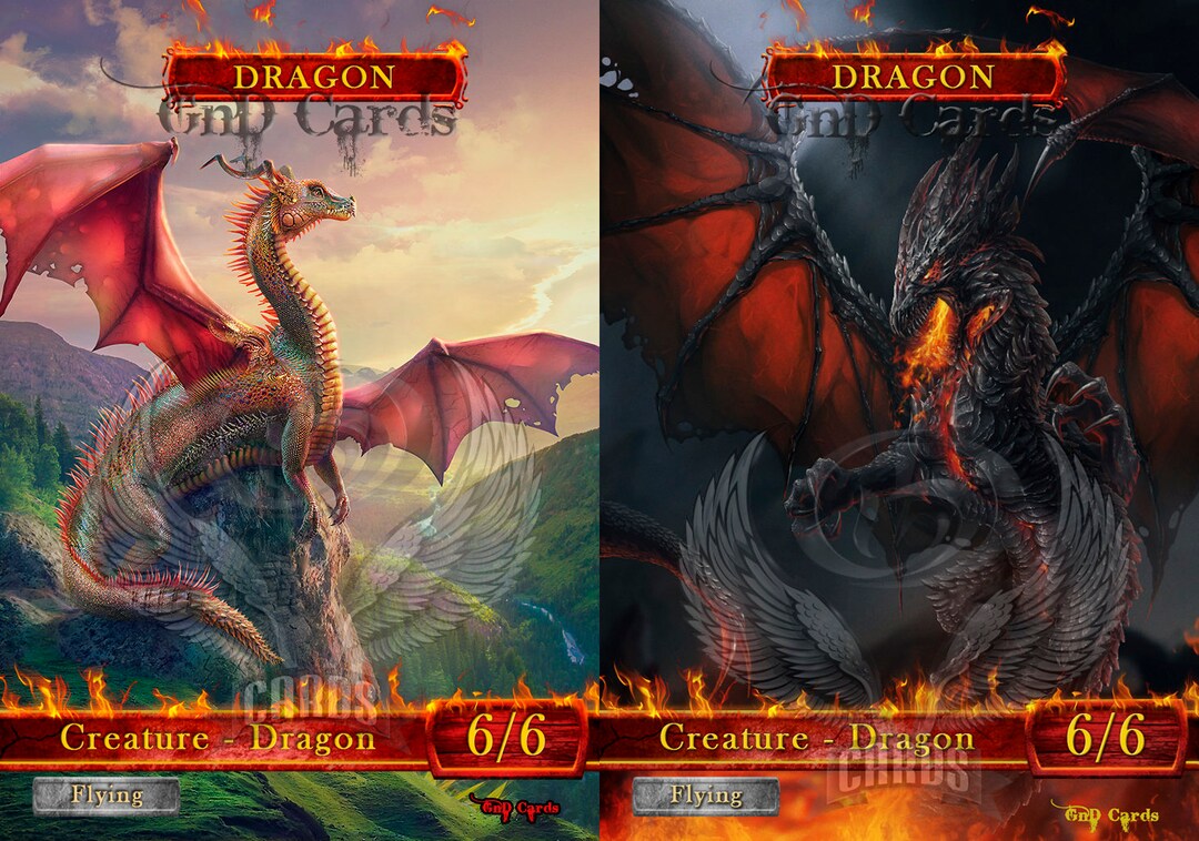 Dragon Pack #1 TCG Tokens Custom Altered - Etsy