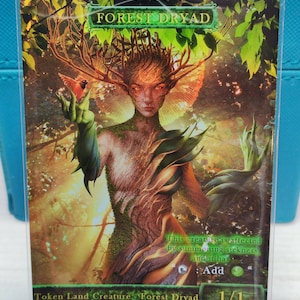 1x Forest Dryad #2 *FOIL LAMINATED* Custom Altered Token