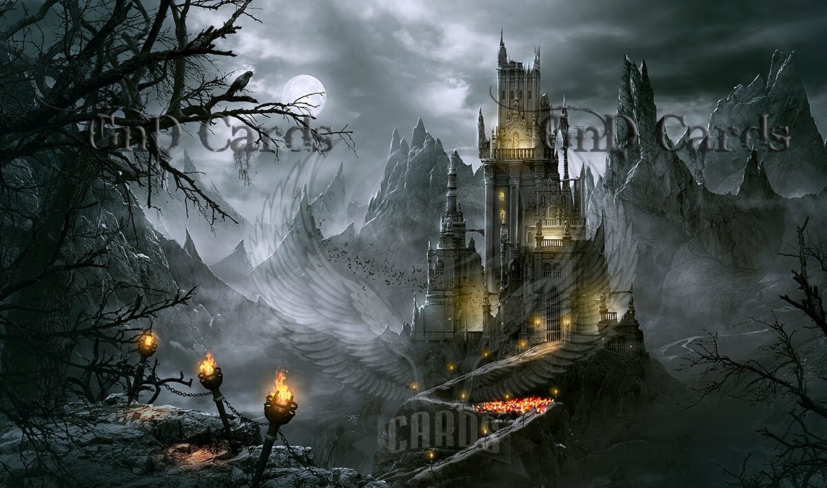 Custom Playmat dracula's Castle MTG Etsy