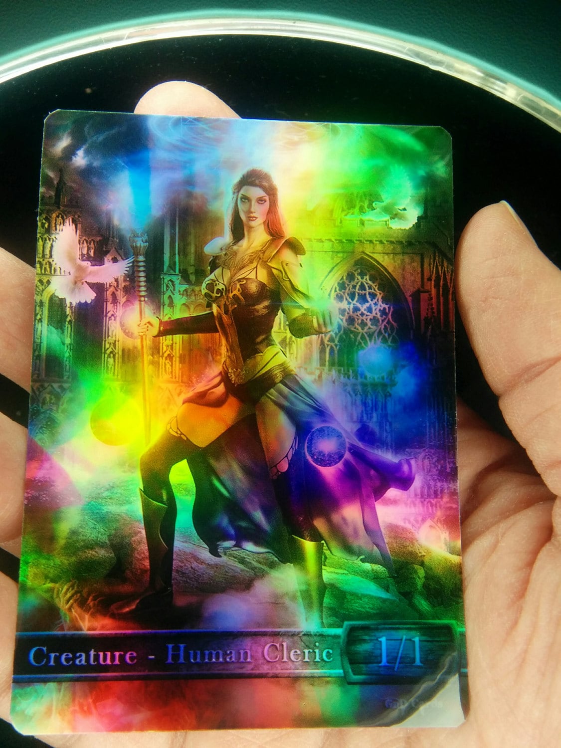 1x Enchantment Cleric #2 *FOIL LAMINATED* Custom Altered Token MTG for Heliod 1x Enchantment Cleric #2 *FOIL LAMINATED* Custom Altered Token MTG for Heliod
