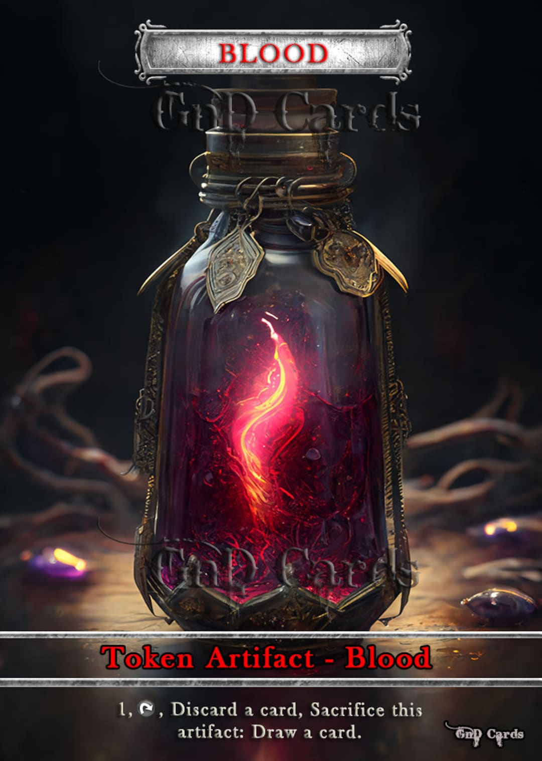 Blood #3 TCG Token Custom Altered - Etsy
