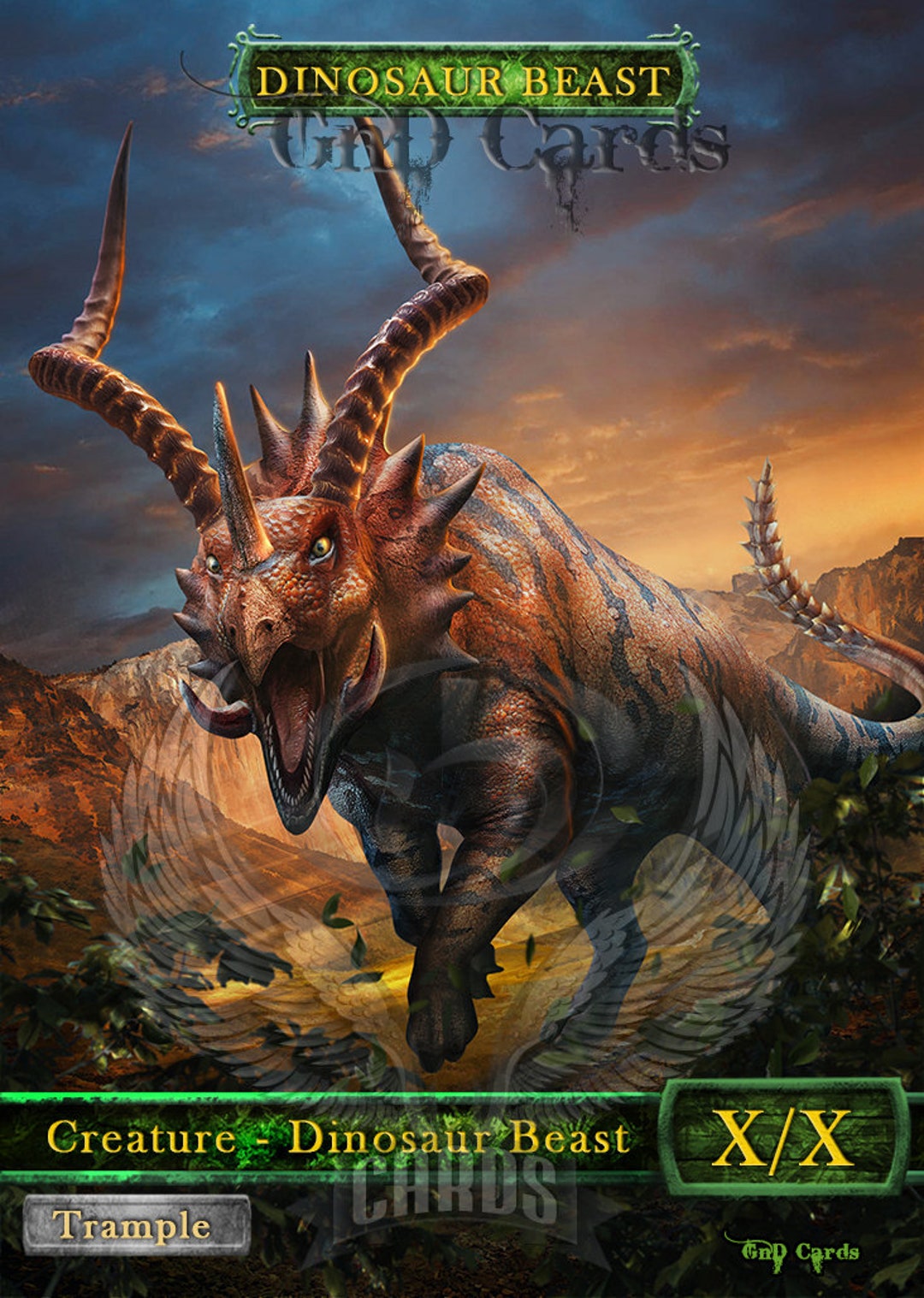 Dinosaur Beast #1 TCG Token Custom Altered - Etsy