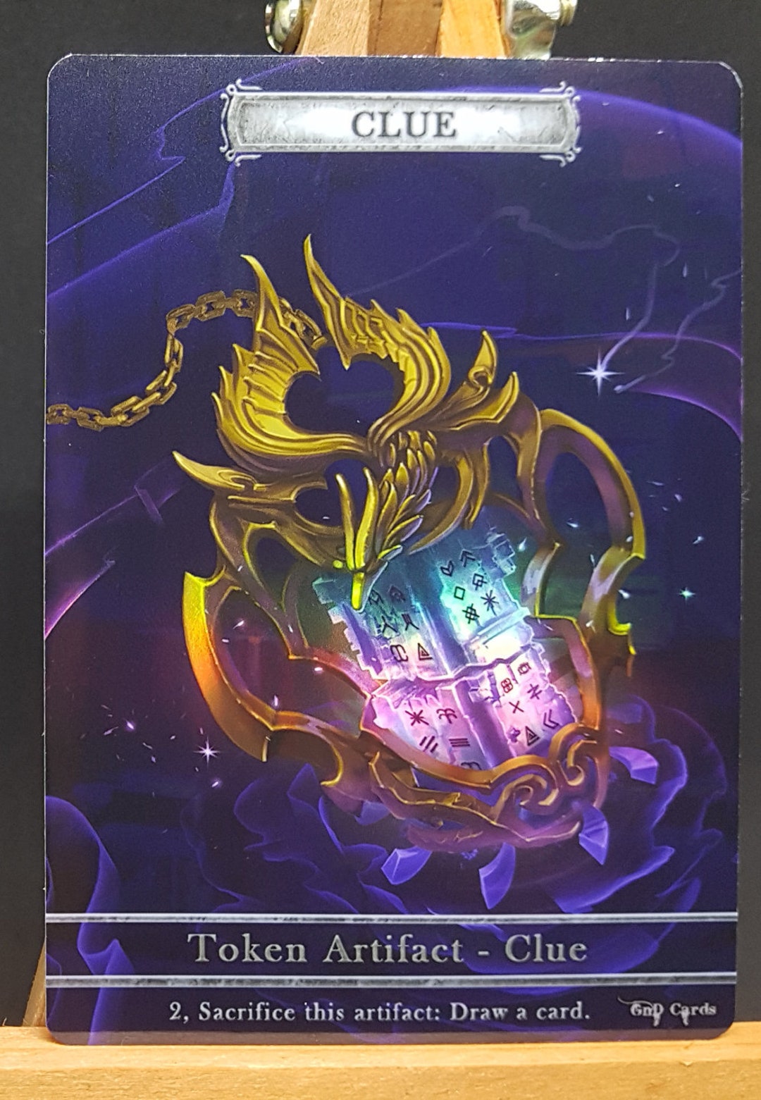1x Clue 2 FOIL LAMINATED Tarjetas GnD de token alteradas personalizadas ...