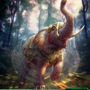 Ficha de TCG de elefante n.° 1 modificada a medida