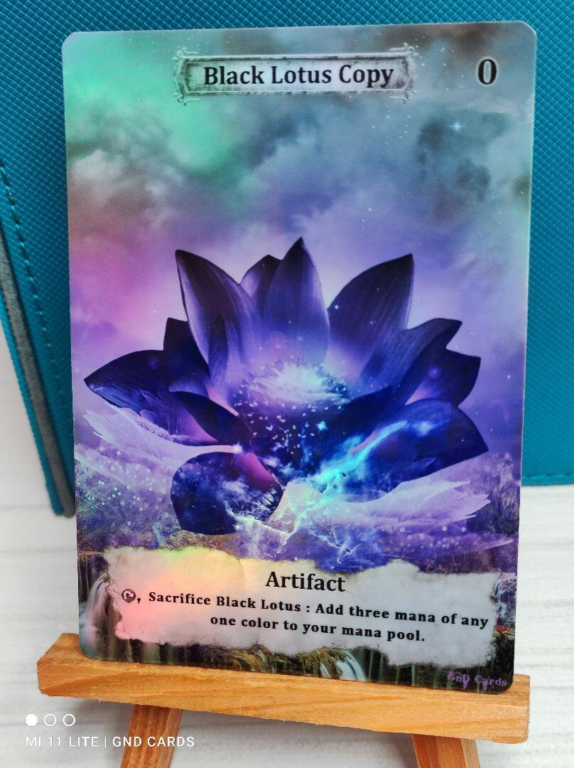 1x *foil* Black Lotus COPY/TOKEN Custom Altered (for Garth One-eye