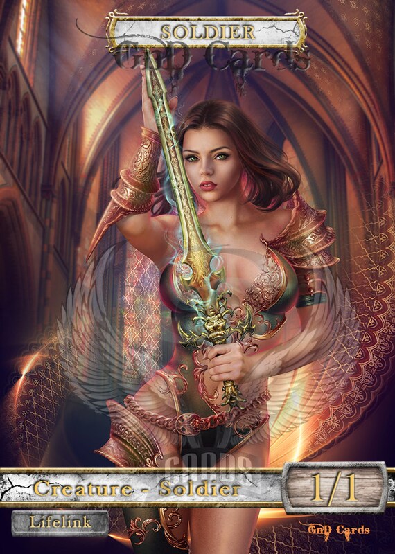 Soldier tokennon-foilMTG altered full art custom token