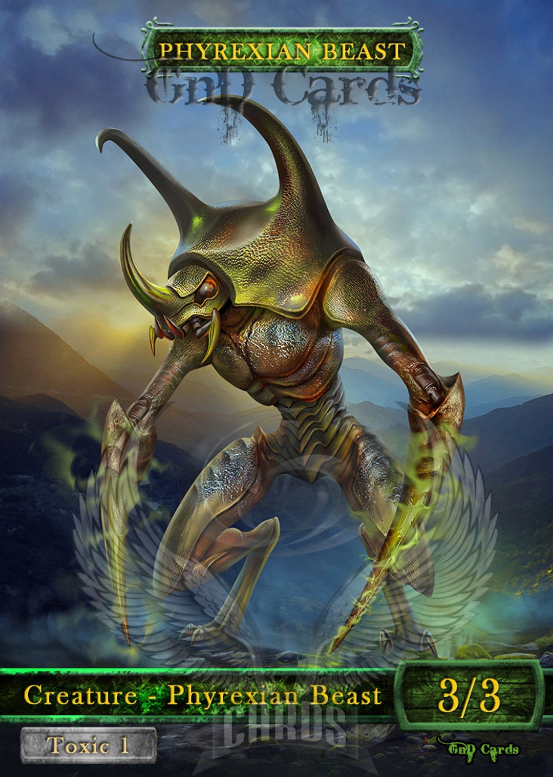 Phyrexian Beast #2 TCG Token Custom Altered - Etsy