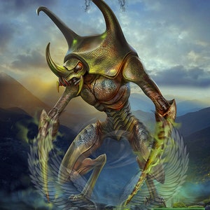 Phyrexian Beast #2 TCG Token personalizzato modificato