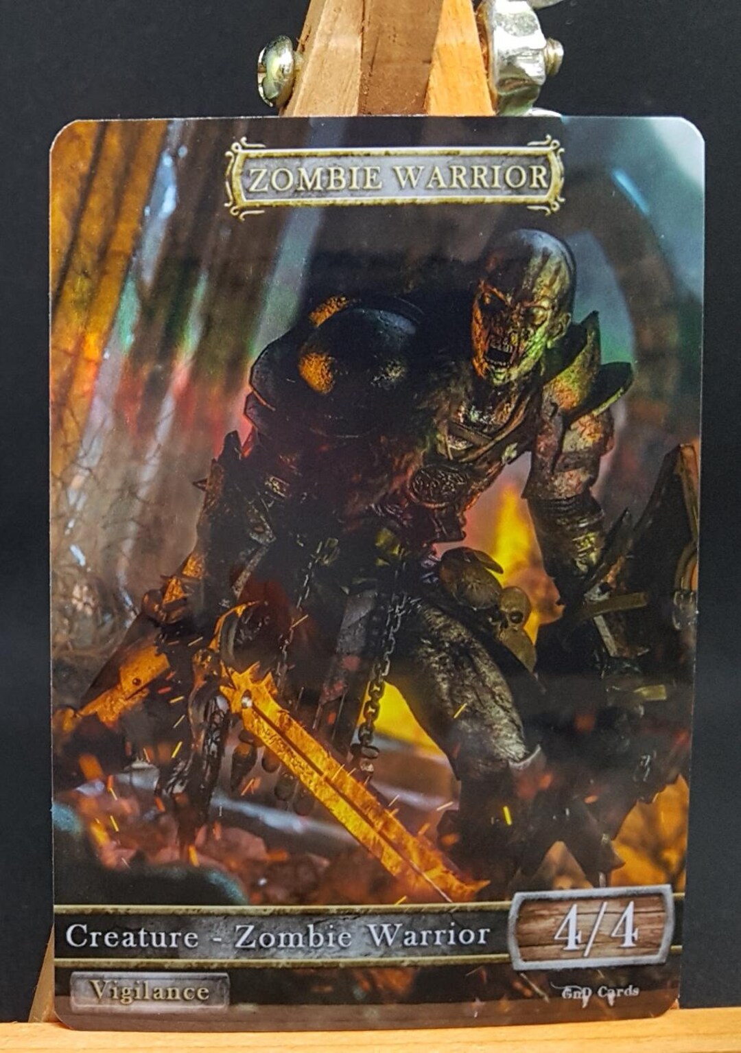 1x Zombie Warrior 2 FOIL LAMINATED Custom Altered Token - Etsy