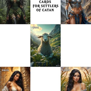 Aangepaste grondstoffenkaarten voor Kolonisten van Catan (set van 5)