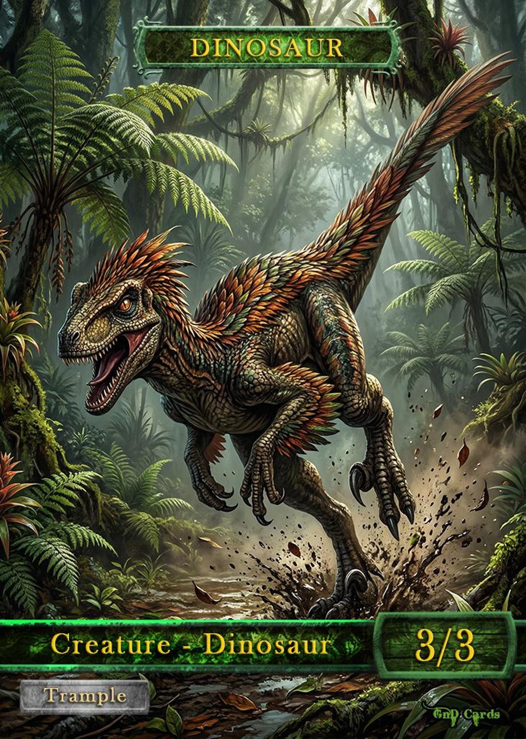 Dinosaur #10 TCG Token Custom Altered - Etsy