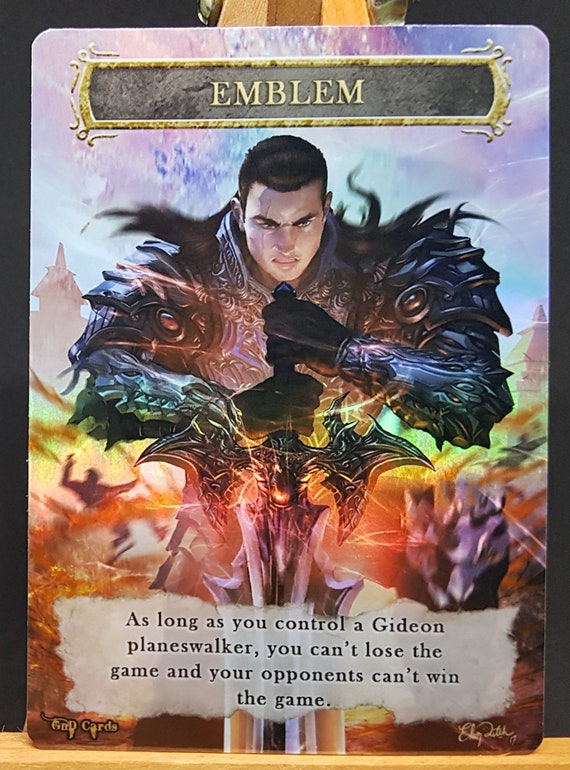 1x *FOIL LAMINATED* Gideon of the Trials Emblem Custom