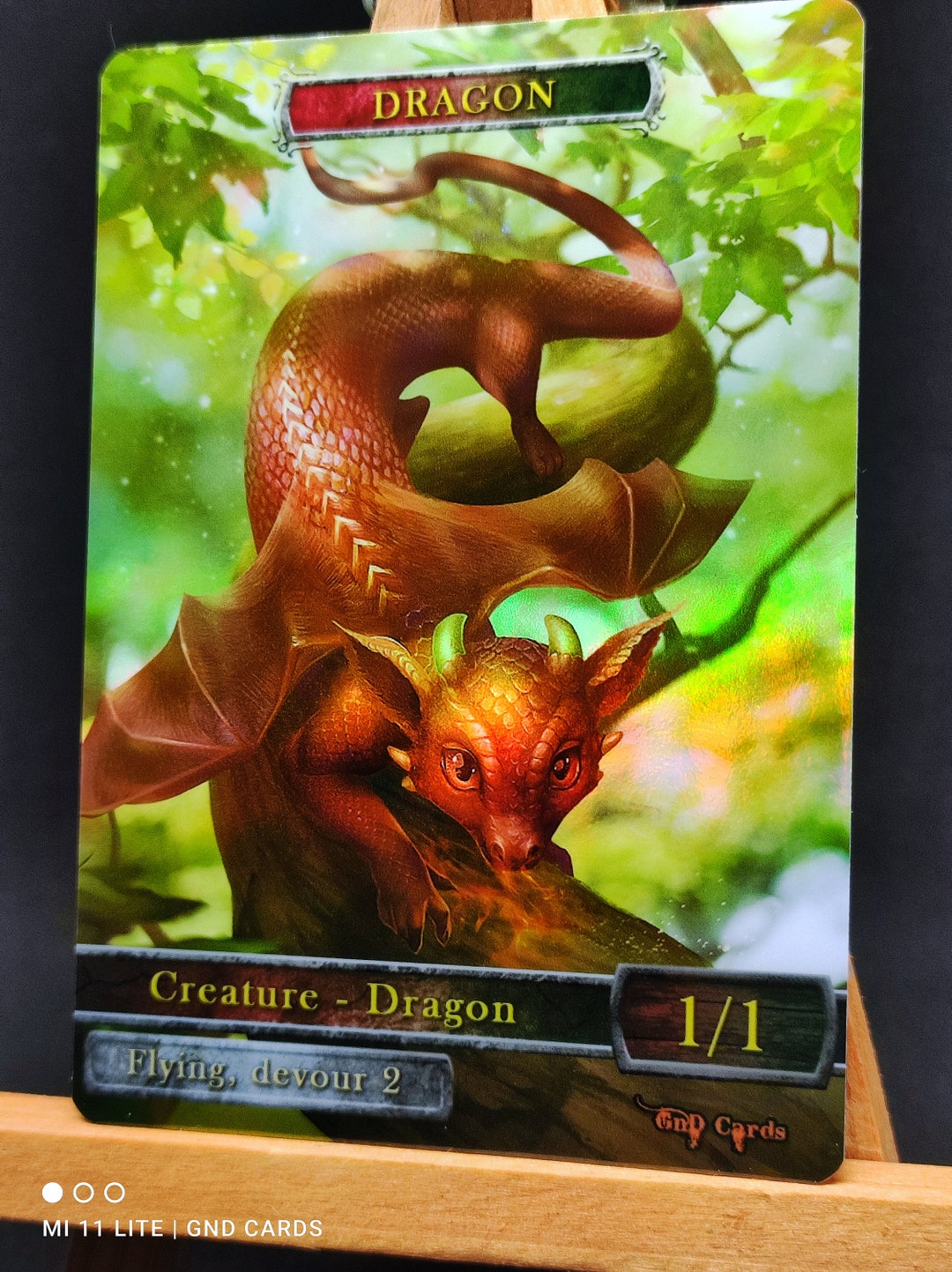 1x *foil* Dragon #5 Custom Altered Token - Etsy