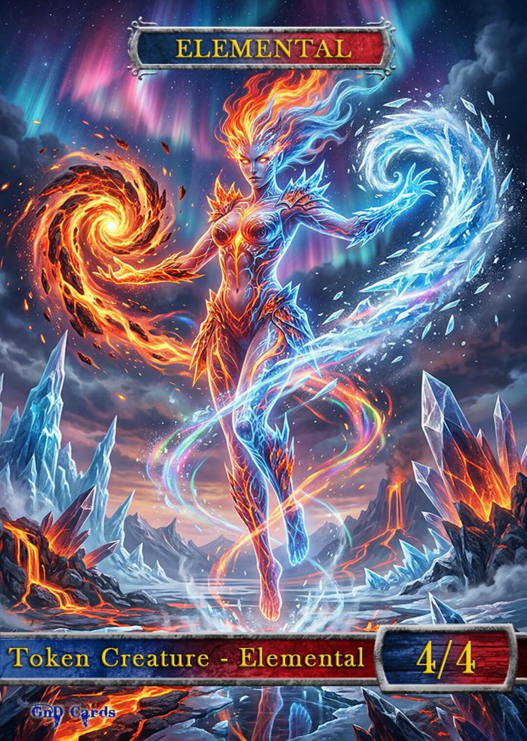 Red Blue Elemental #4 TCG Token Custom Altered - Etsy