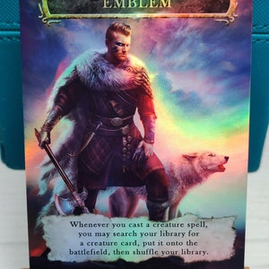 1x *Foil* Garruk Caller of Beasts Emblem Custom Altered