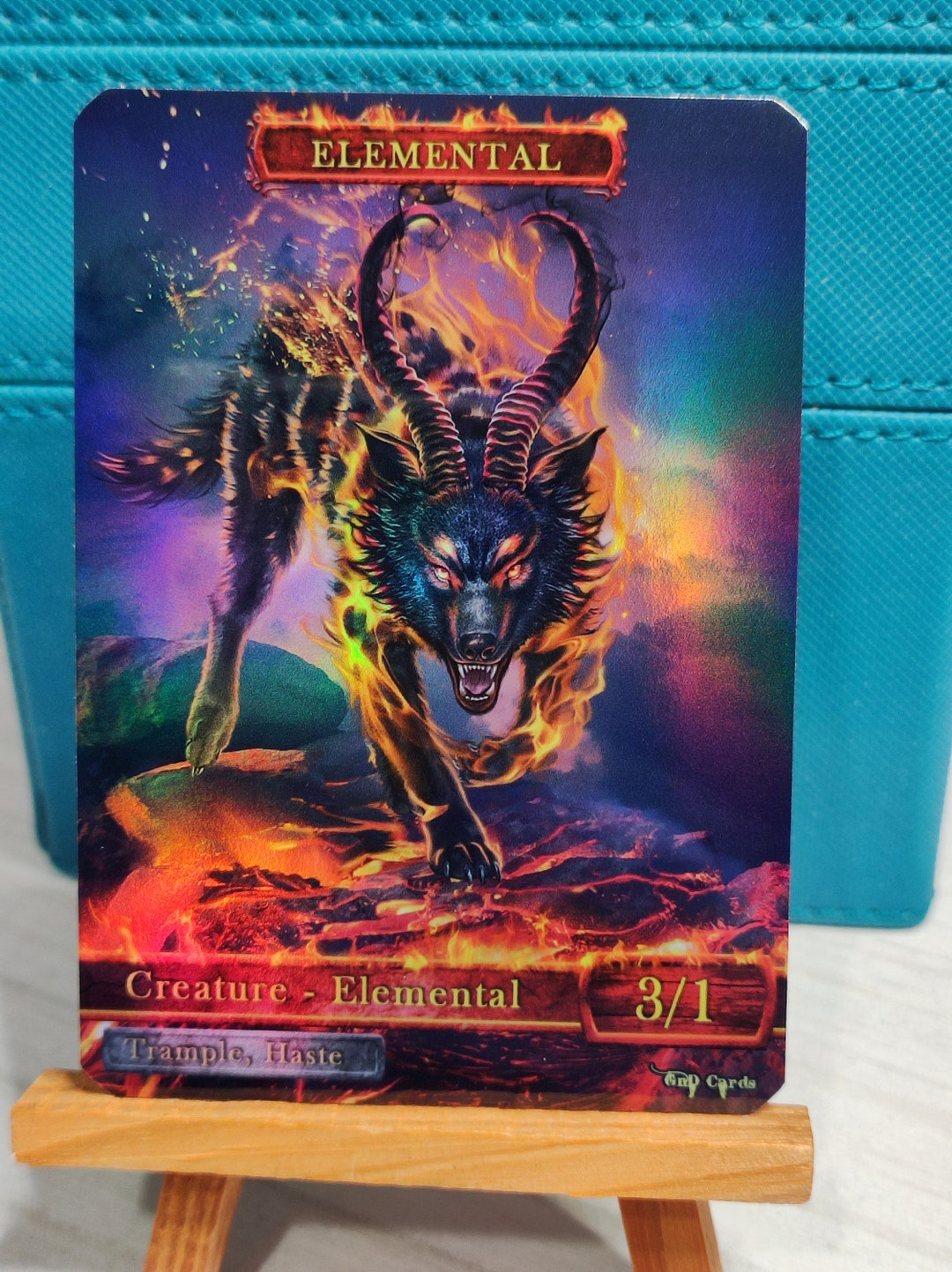 1x Red Elemental #13 *FOIL LAMINATED* Custom Altered Token - Etsy
