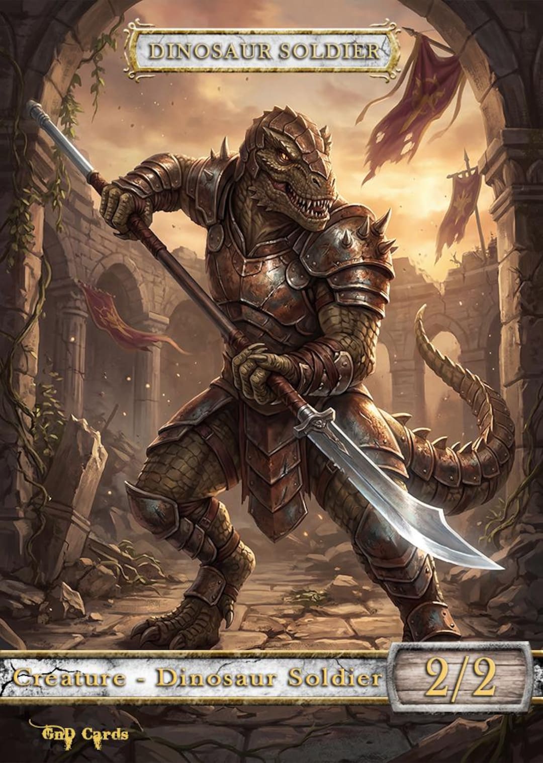 Dinosaur Soldier #1 TCG Token Custom Altered - Etsy