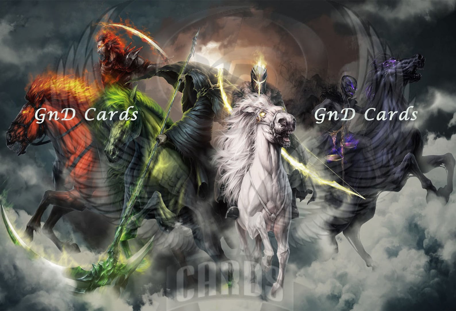 Art Print the 4 Horsemen of Apocalypse 13x19 Inches - Etsy
