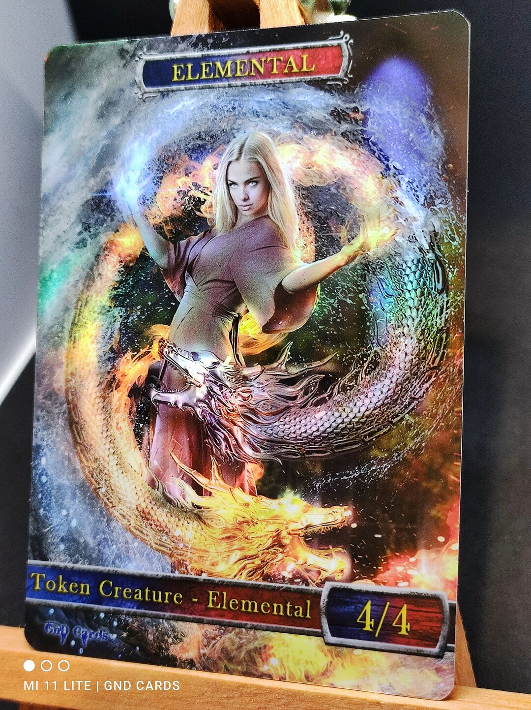 1x *FOIL LAMINATED* Elemental Red Blue #1 Custom Altered Token - Etsy